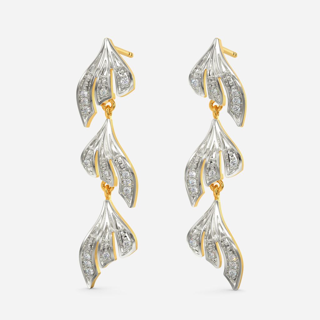 Aqua Fins Diamond Earrings