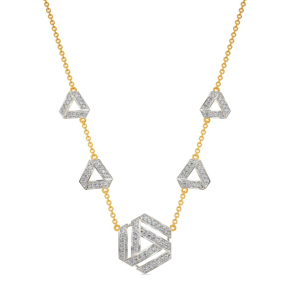 Stripes of Wonder Diamond Necklaces