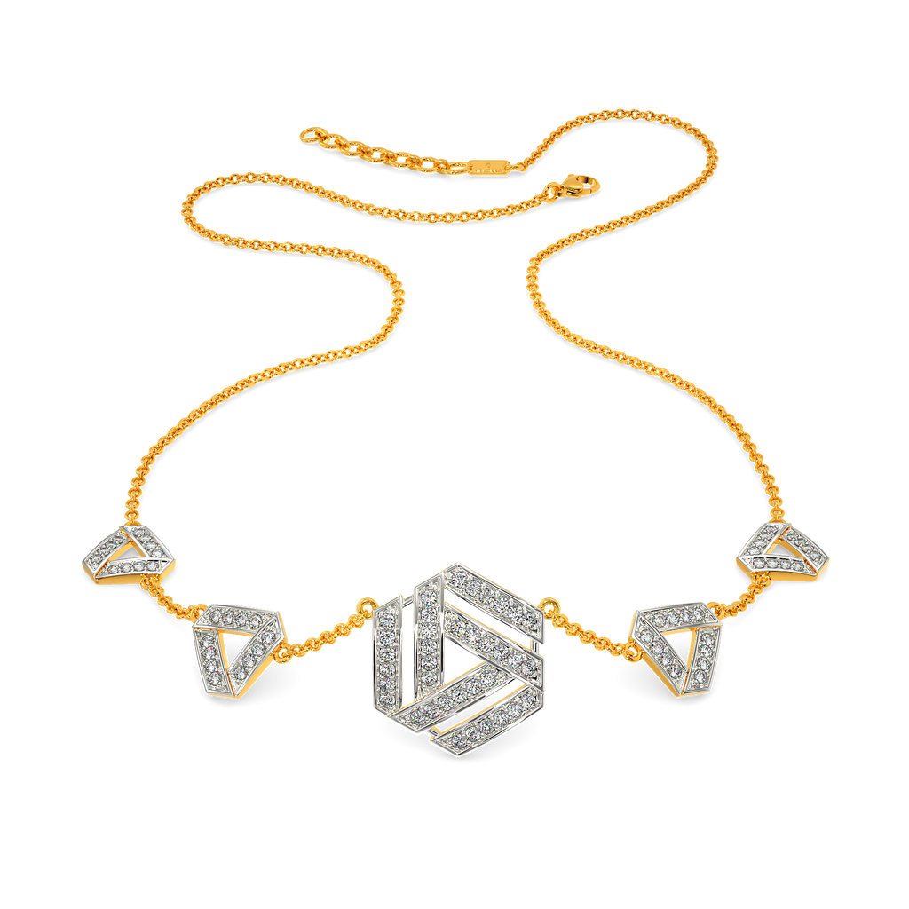 Stripes of Wonder Diamond Necklaces