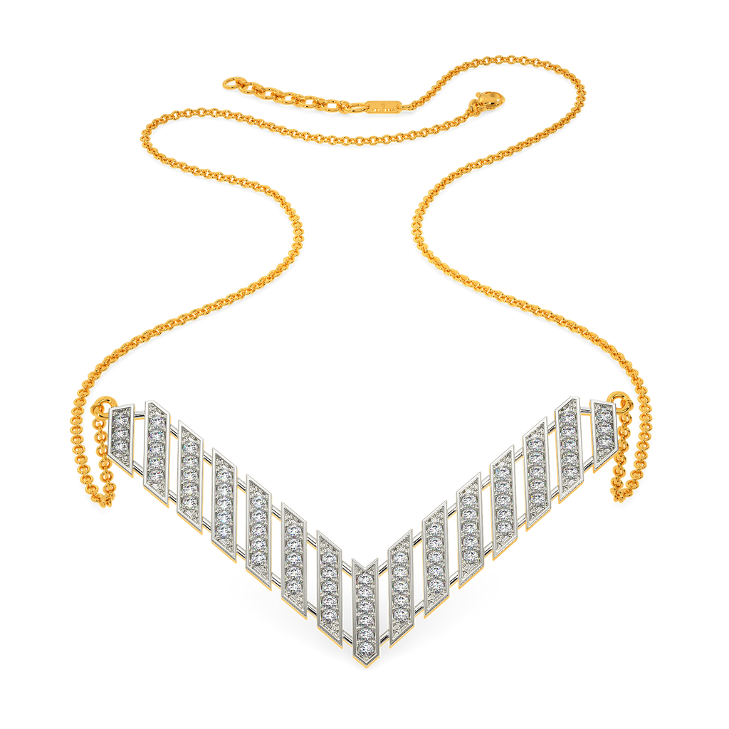 Stripe Mood Diamond Necklaces