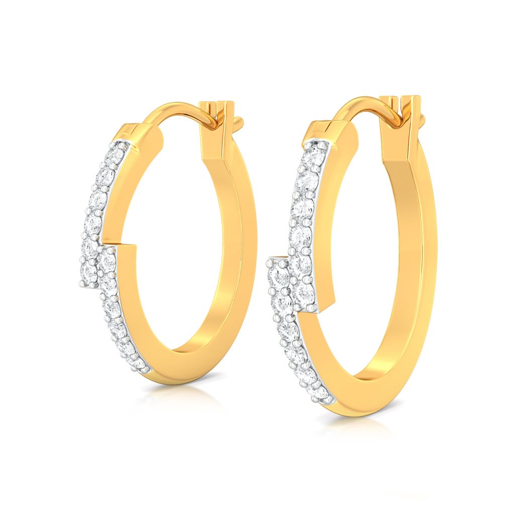 Bar Code Diamond Earrings