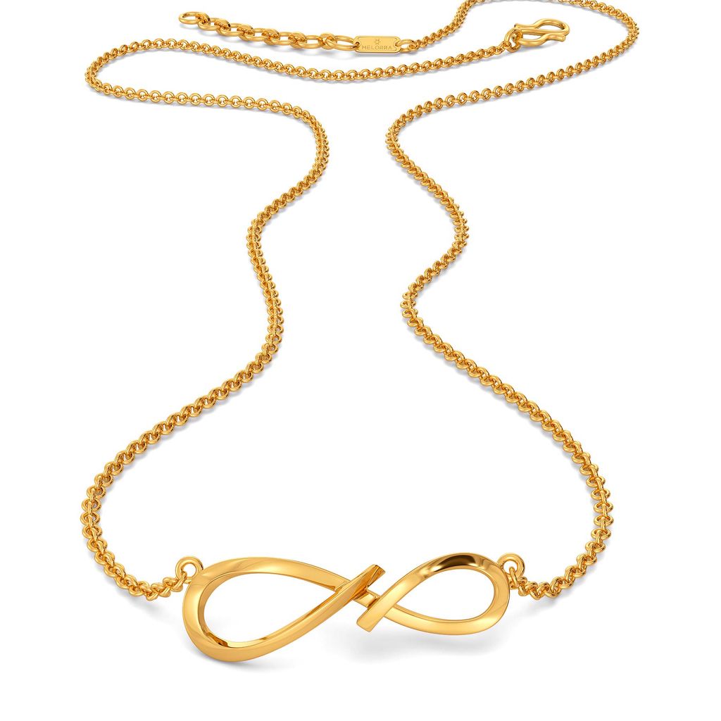 Simple Swirls Gold Necklaces