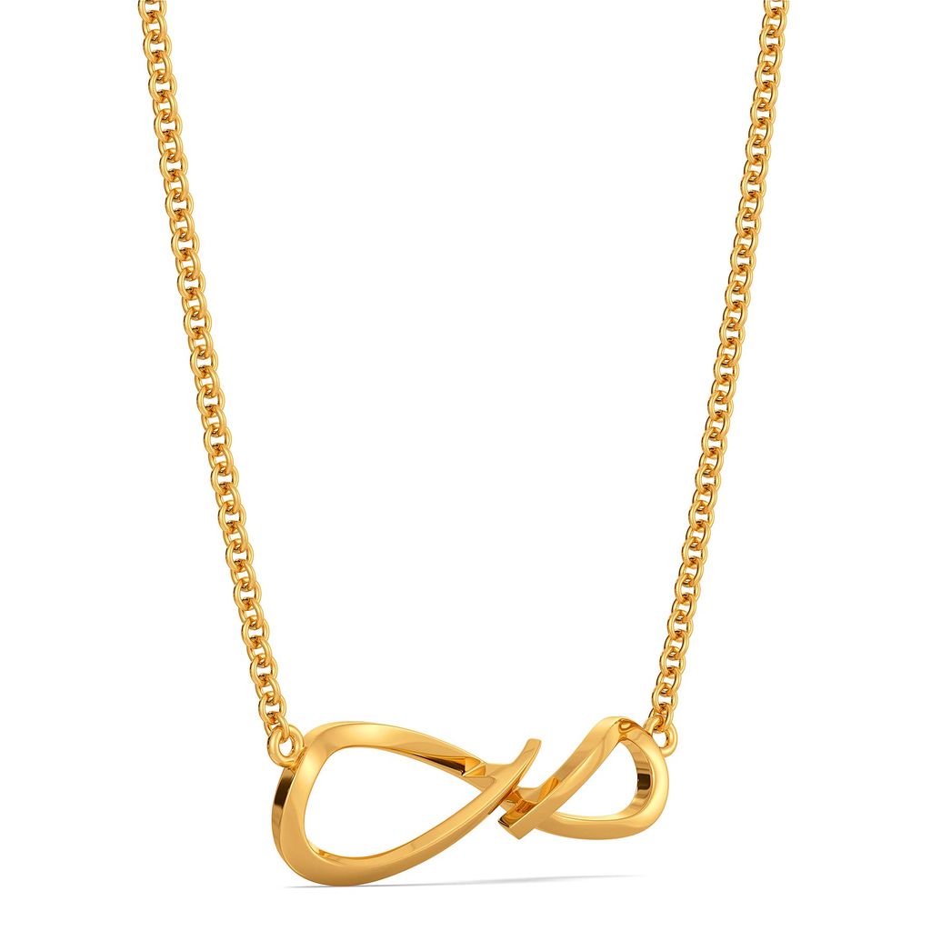 Simple Swirls Gold Necklaces