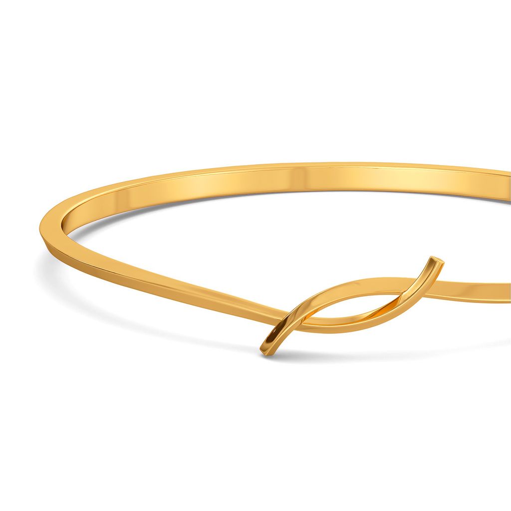 Simple Swirls Gold Bangles