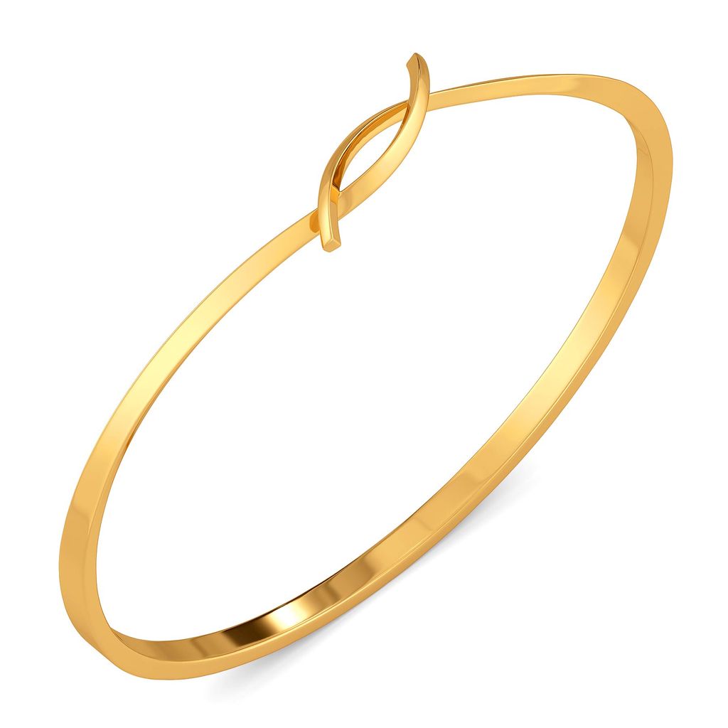 Simple Swirls Gold Bangles