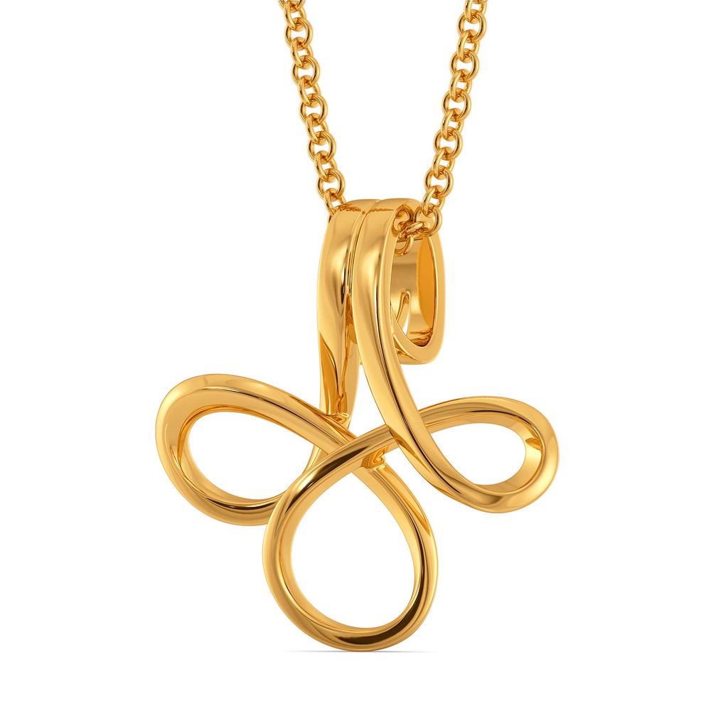 Loopy Bends Gold Pendants