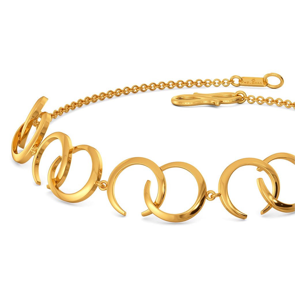 Whimsical Puffs Gold Bracelets