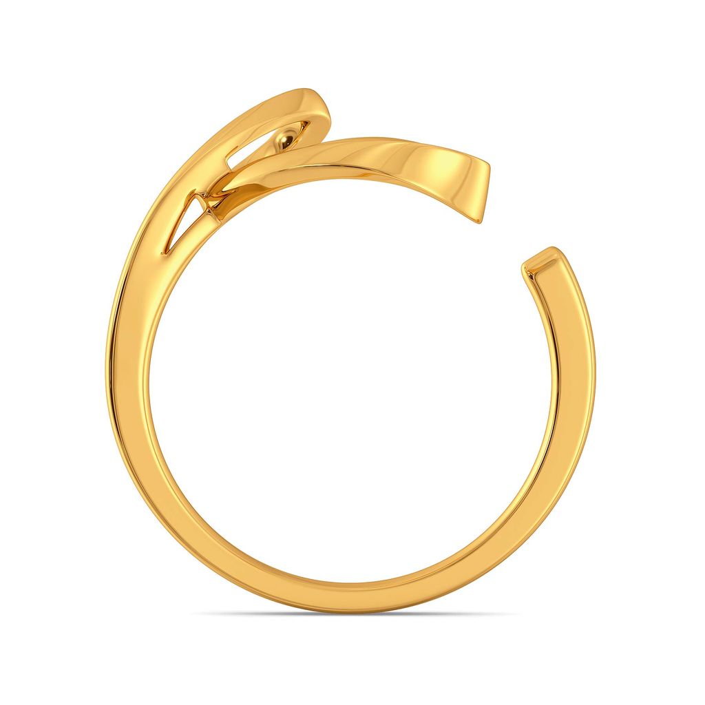 Twin Twirls Gold Rings image