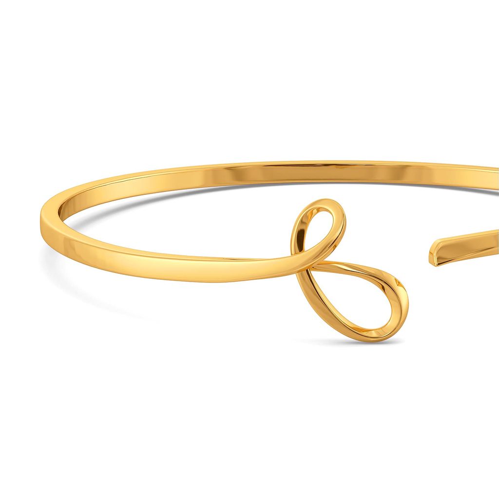 Twin Twirls Gold Bangles