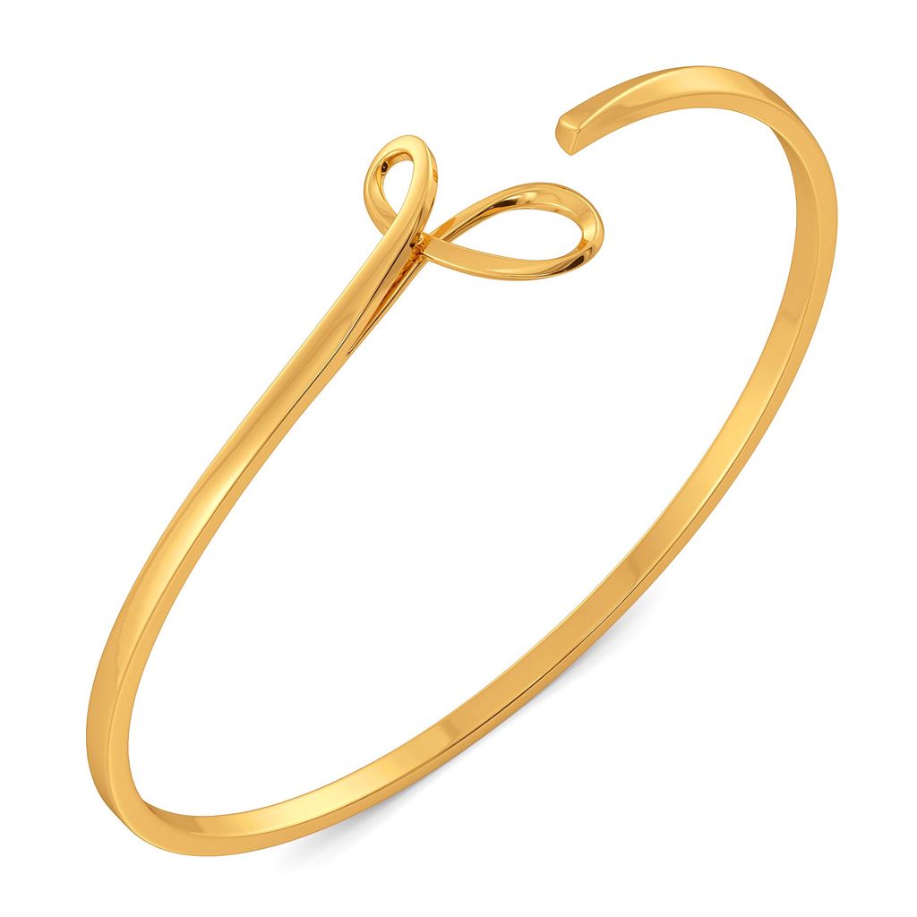 Twin Twirls Gold Bangles
