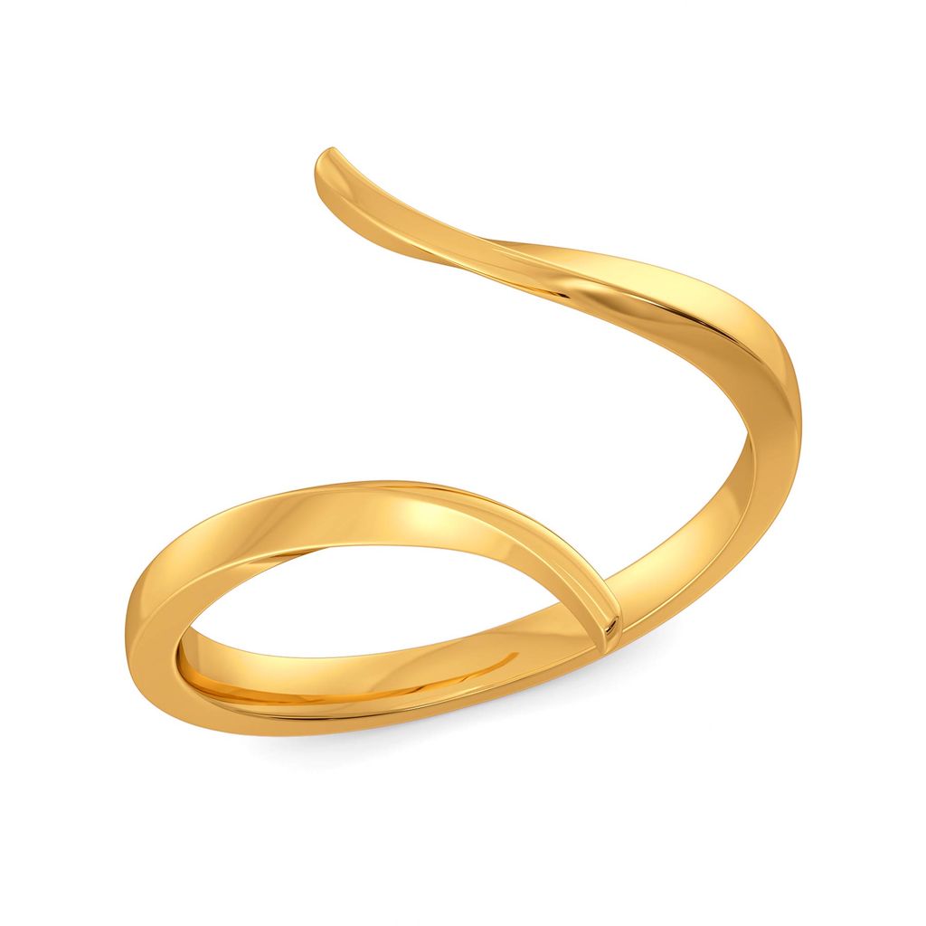 Extra Edgy Gold Rings alternate view 3