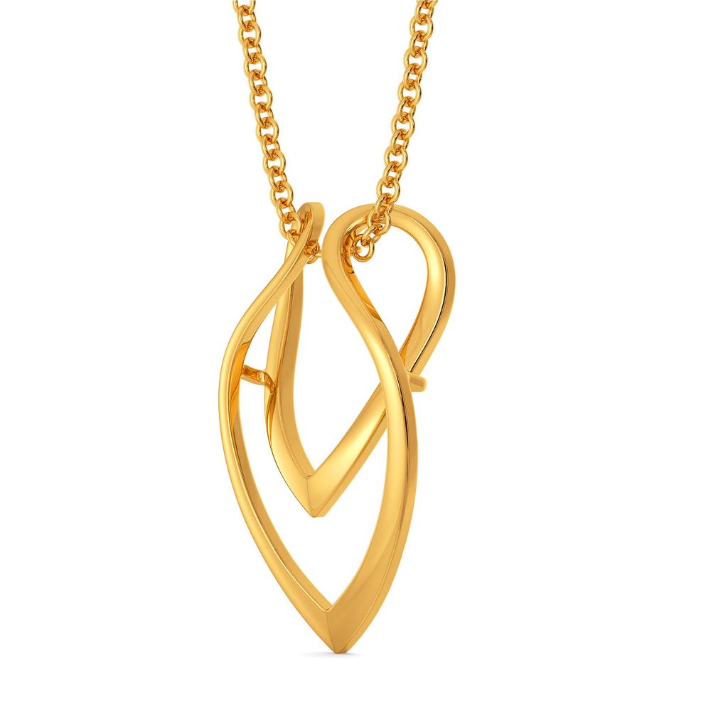 The Edgy Effect Gold Pendants