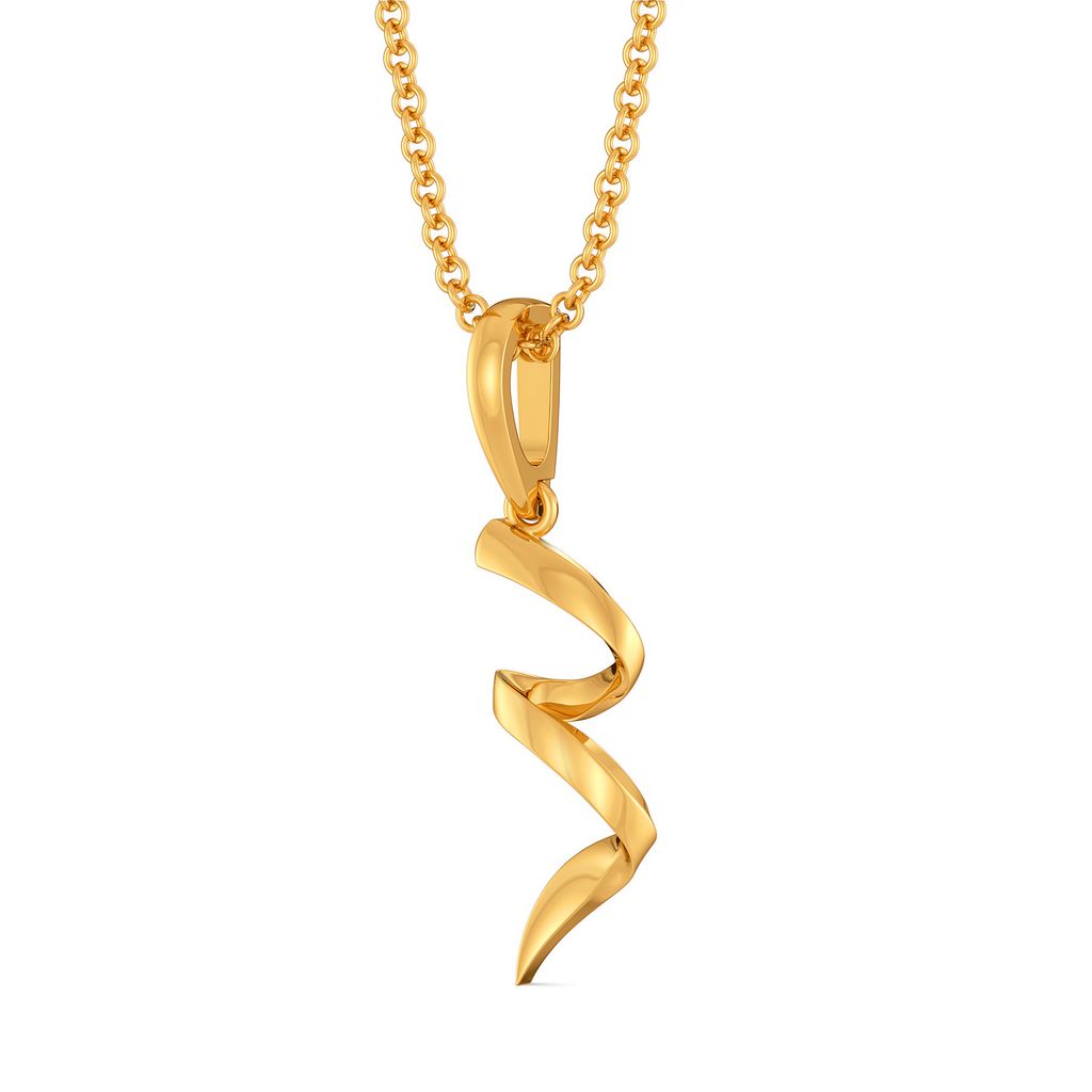 Swirl Suave Gold Pendants
