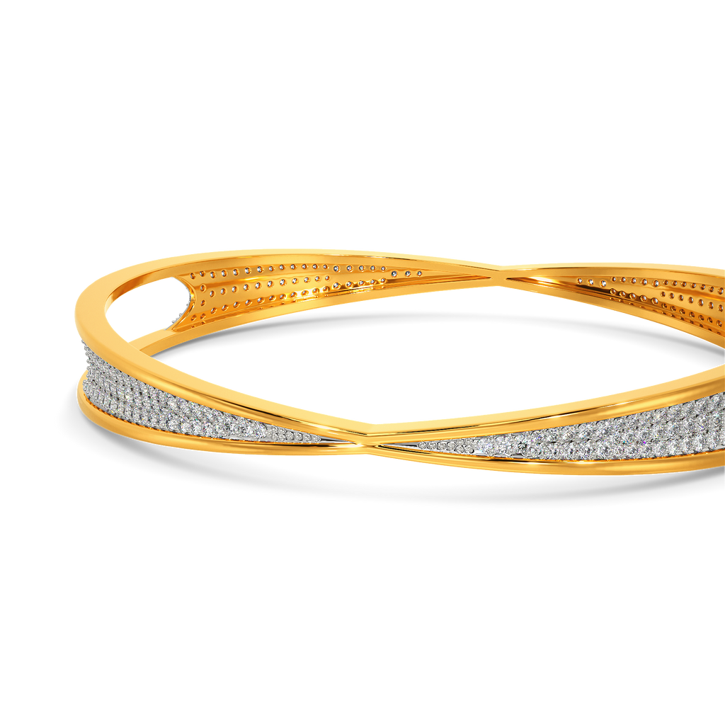 New Edge Diamond Bangles