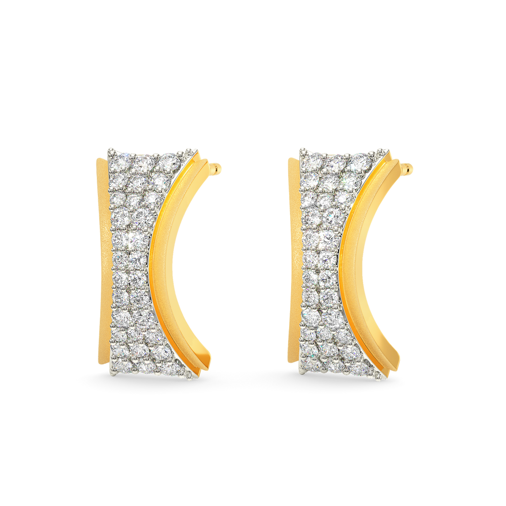 Edge Blaze Diamond Earrings
