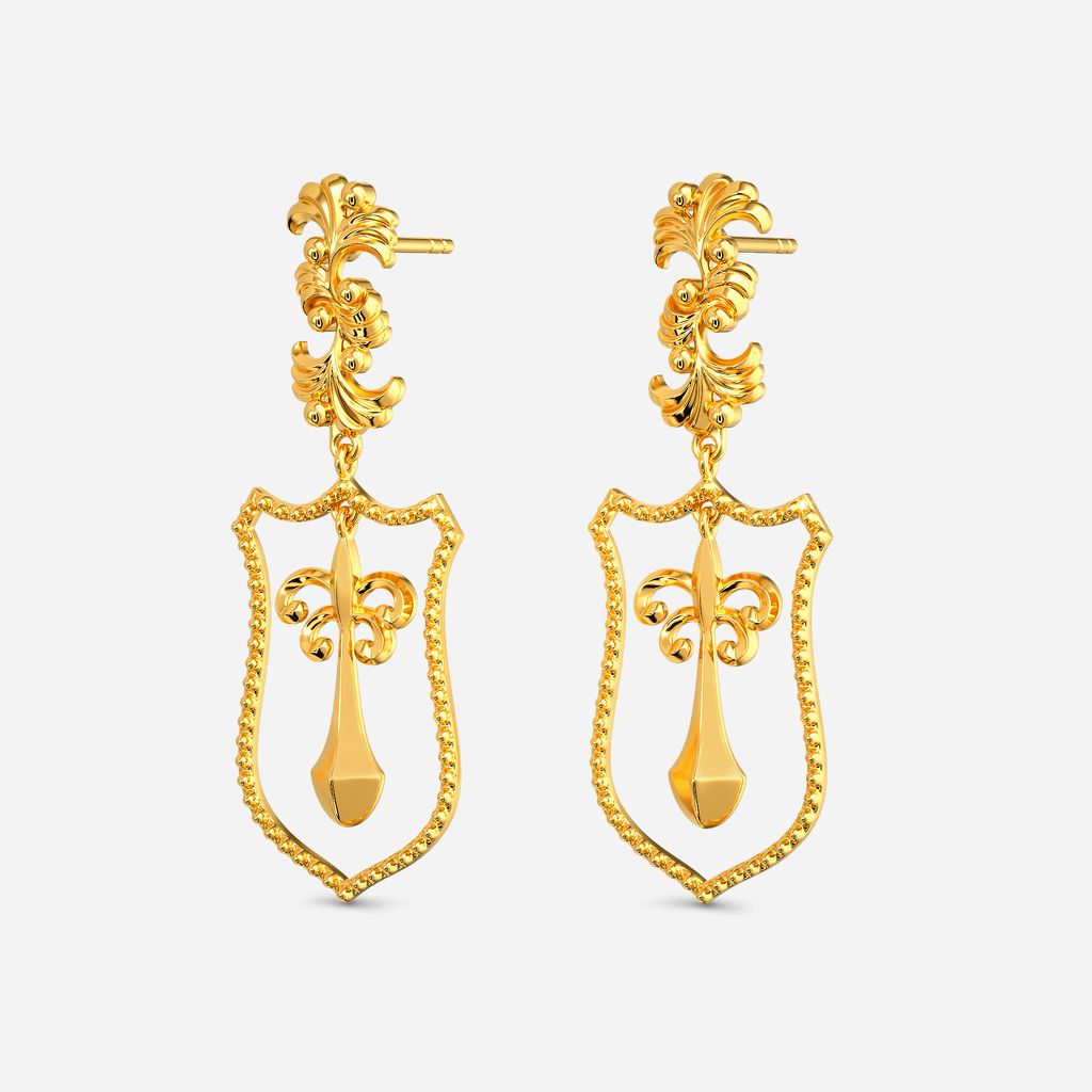 Heart of a Dragon Gold Earrings