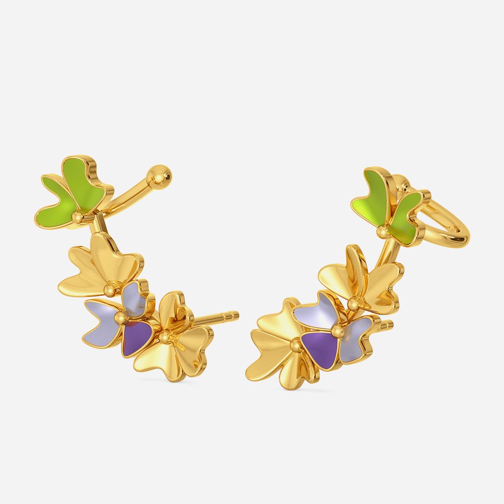 Saga de Corsage Gold Earrings