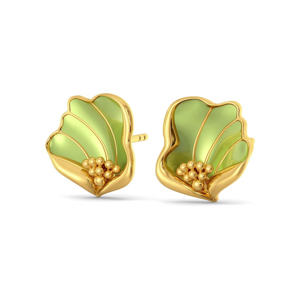 Flax Petale Gold Earrings