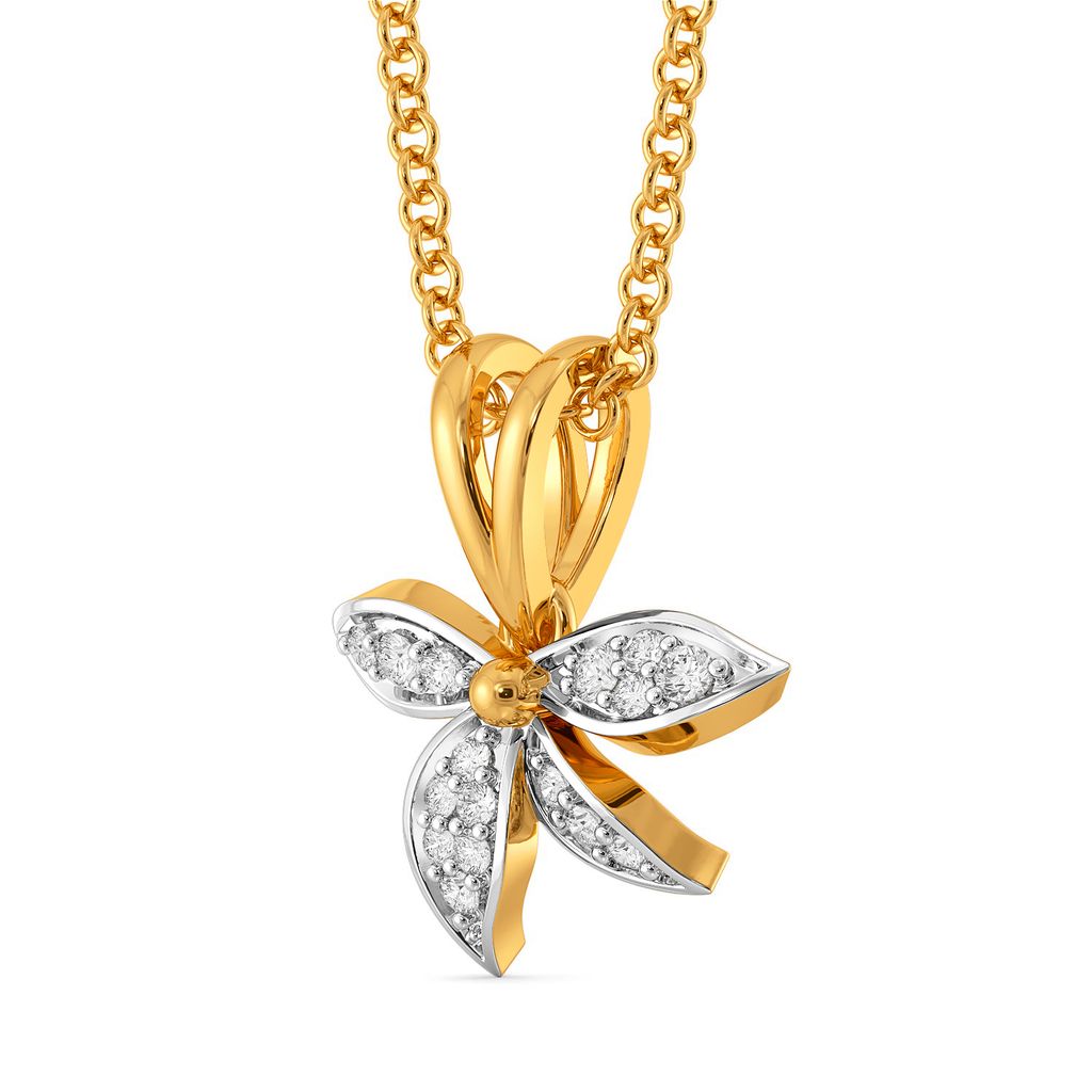 Half Blooms Diamond Pendants
