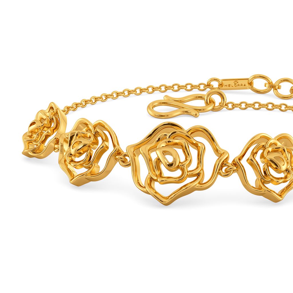 Rosy Radiance Gold Bracelets