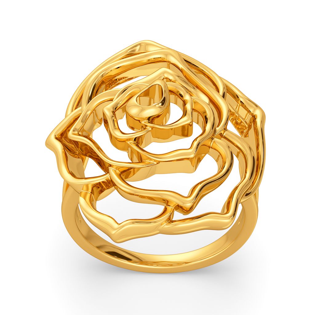 Rosy Radiance Gold Rings image