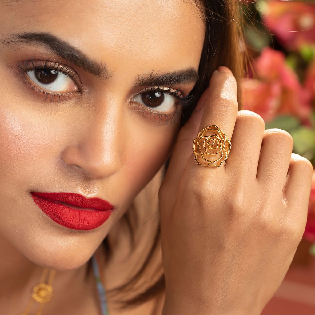Rosy Radiance Gold Rings alternate view 1