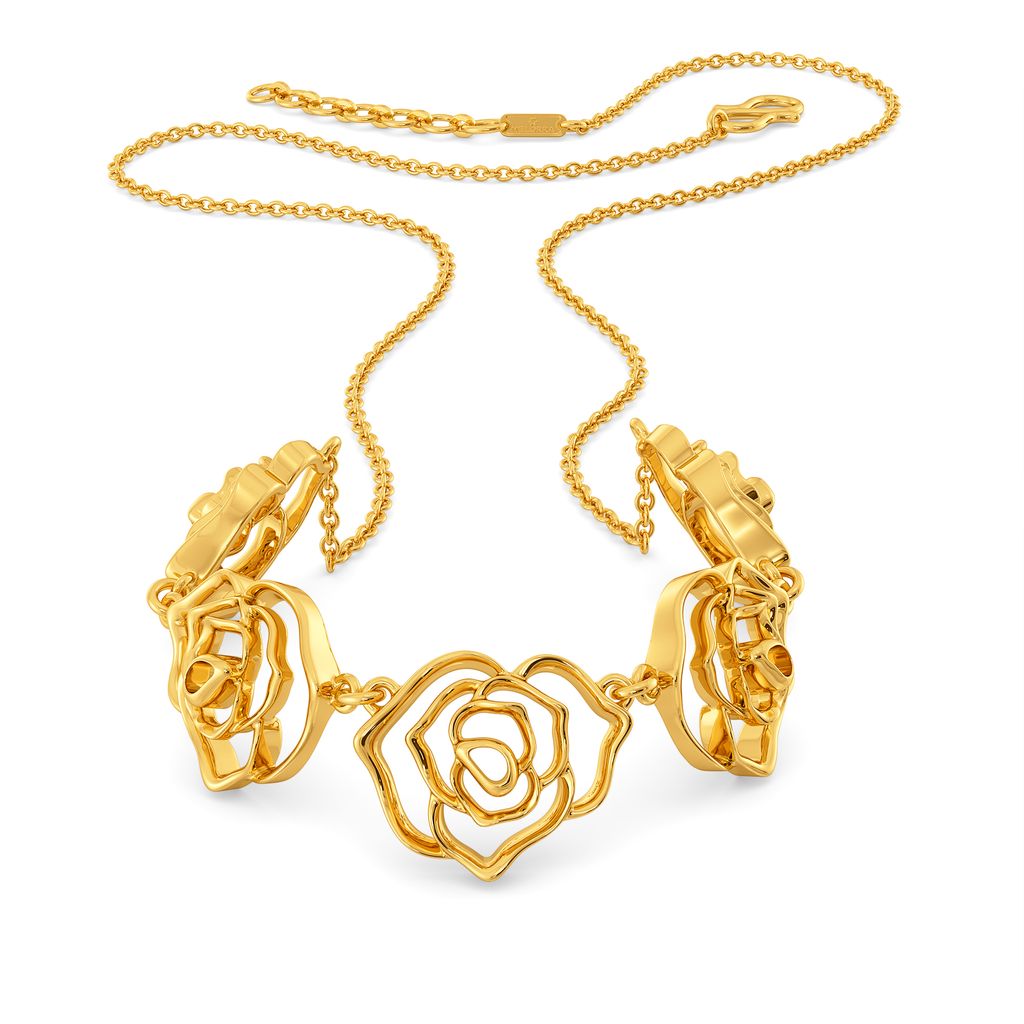 Rosy Radiance Gold Necklaces