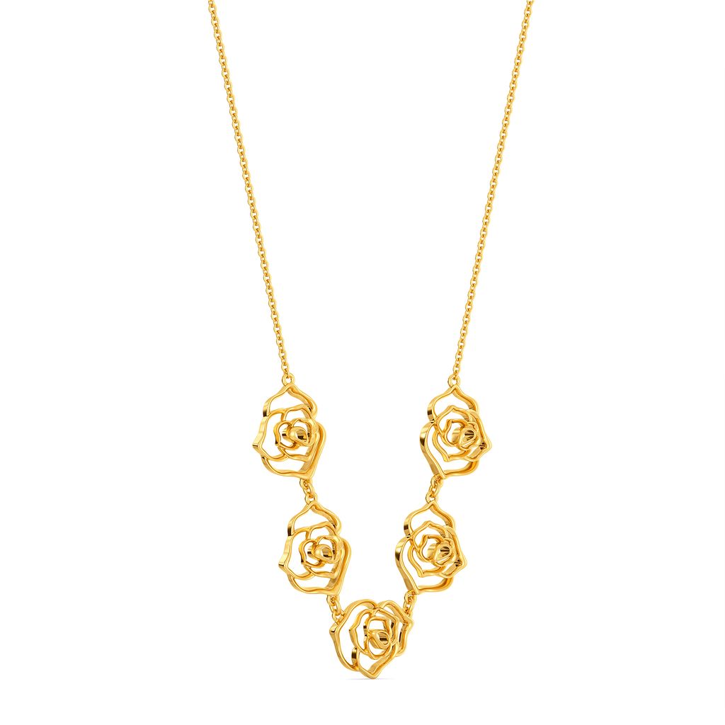 Rosy Radiance Gold Necklaces