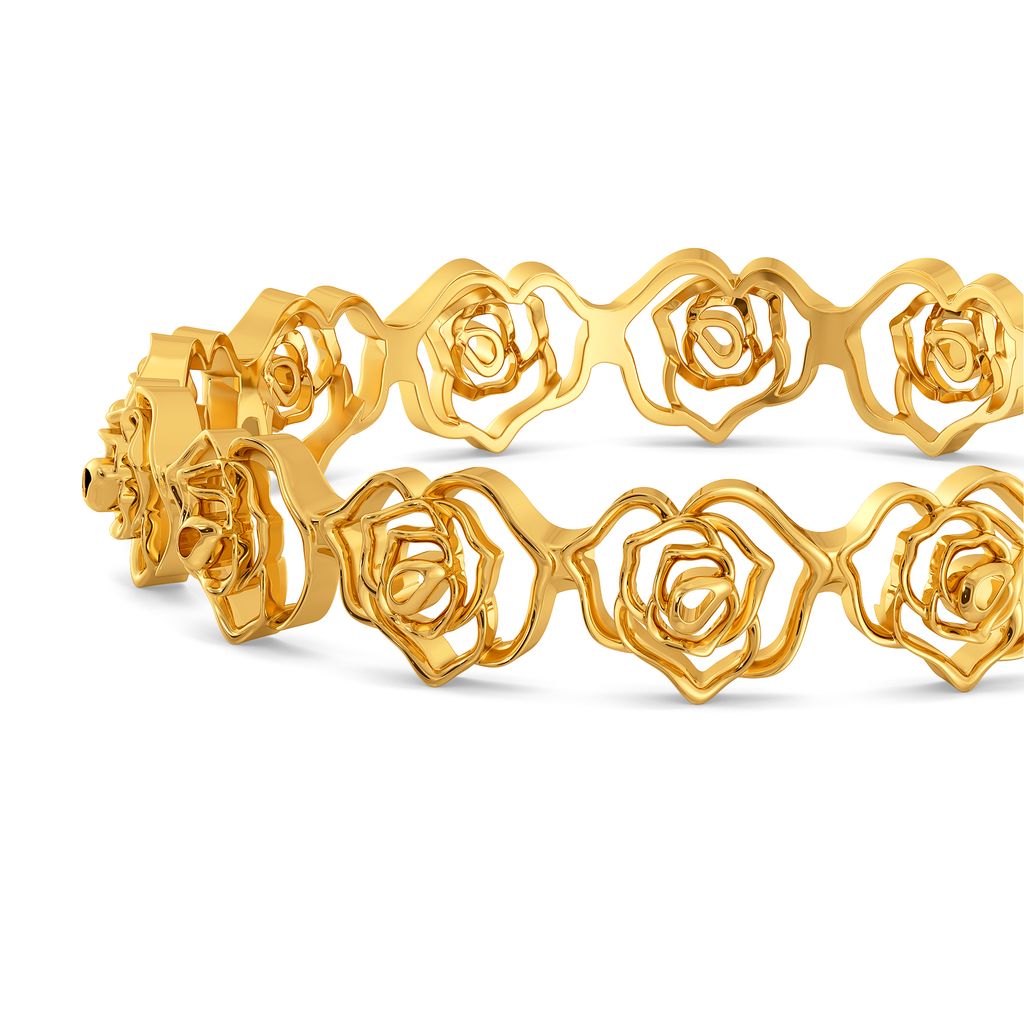 Rosy Radiance Gold Bangles