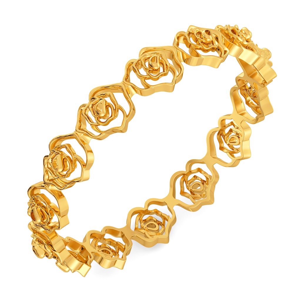Rosy Radiance Gold Bangles