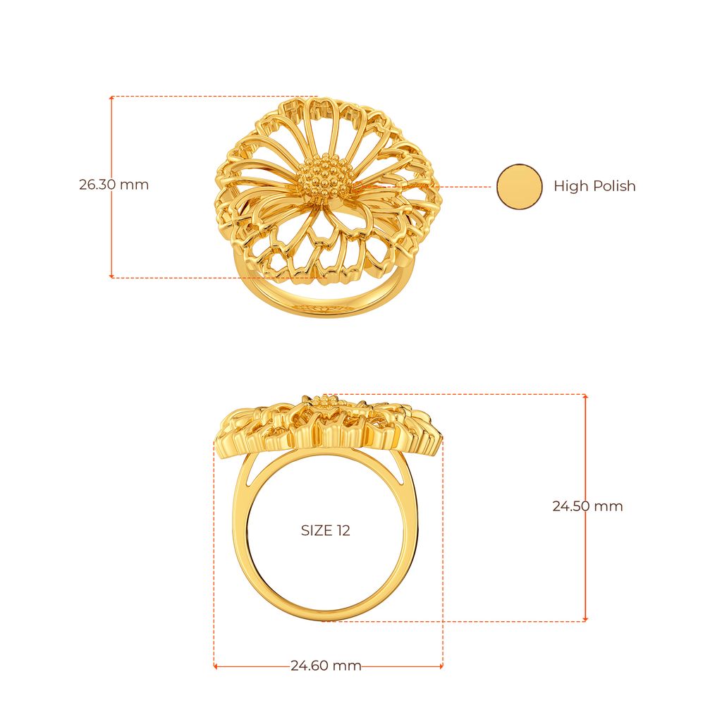 Flower Bouquet Gold Rings image