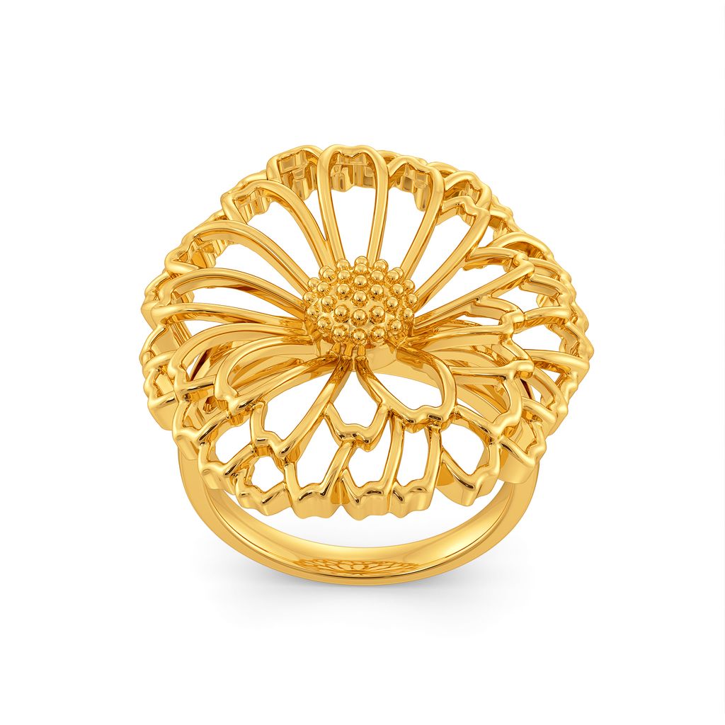 Flower Bouquet Gold Rings alternate view 2