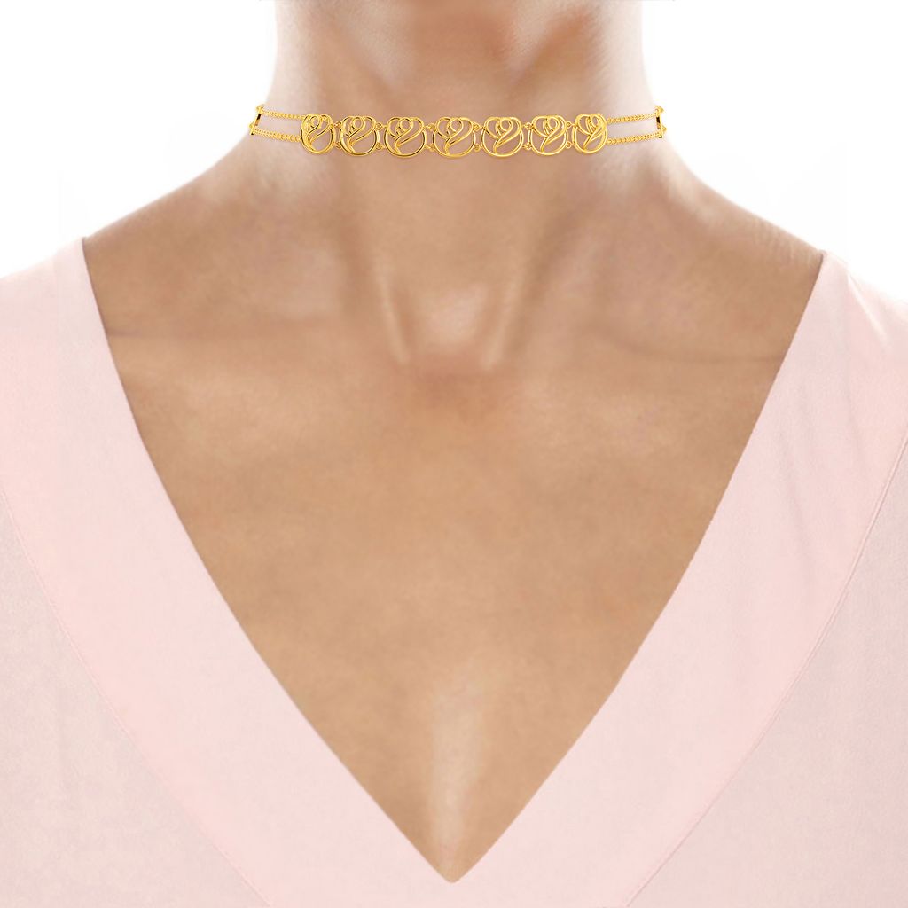 Rose All Over Gold Necklaces
