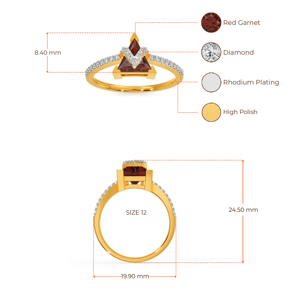 Iconic Garnet Diamond Rings image