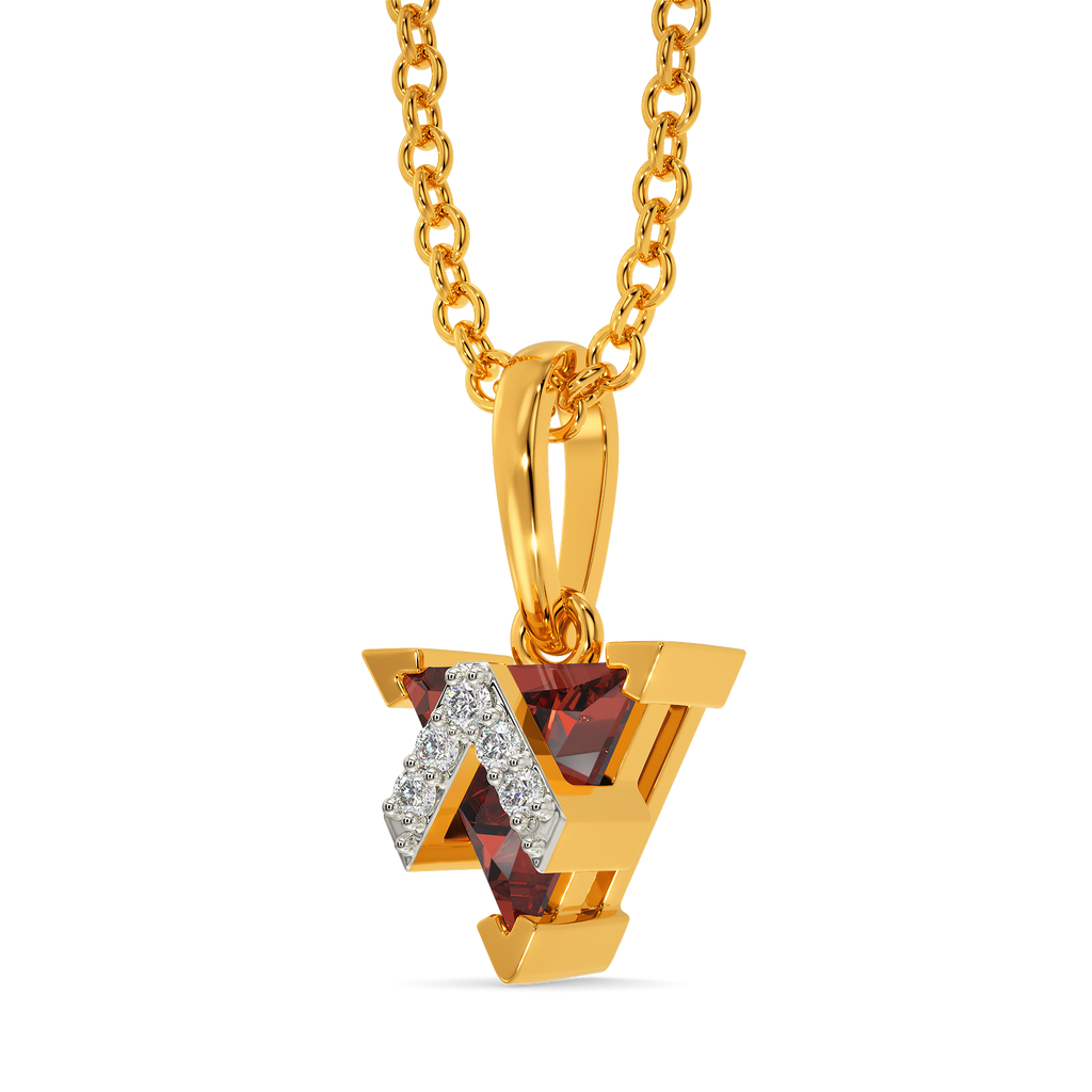Iconic Garnet Diamond Pendants