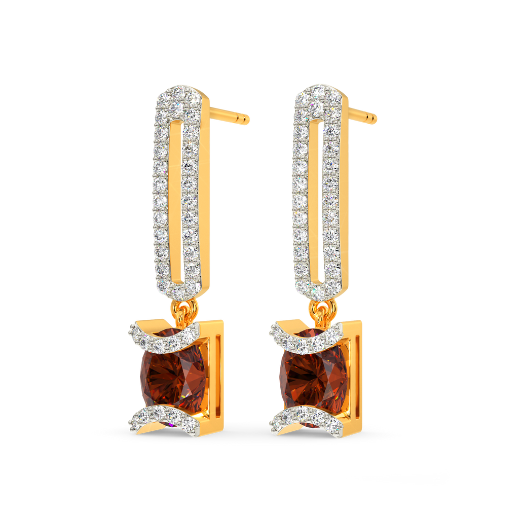 Red Power Diamond Earrings