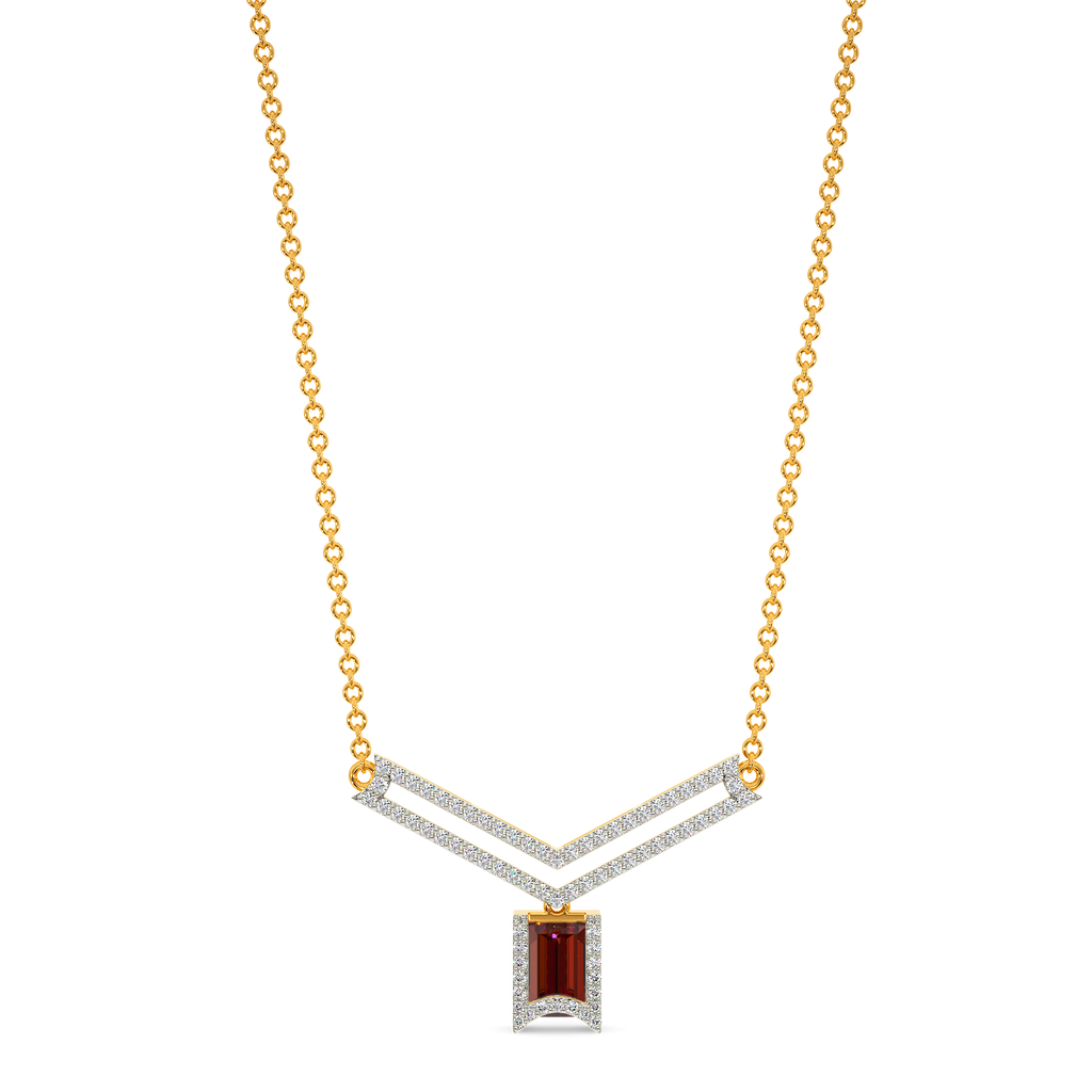 In A Red Mood Diamond Necklaces