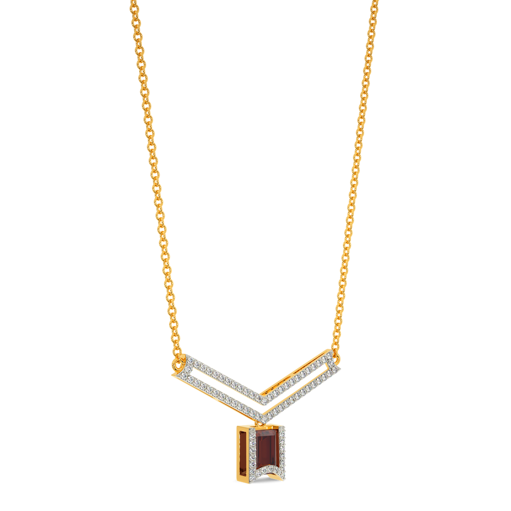In A Red Mood Diamond Necklaces