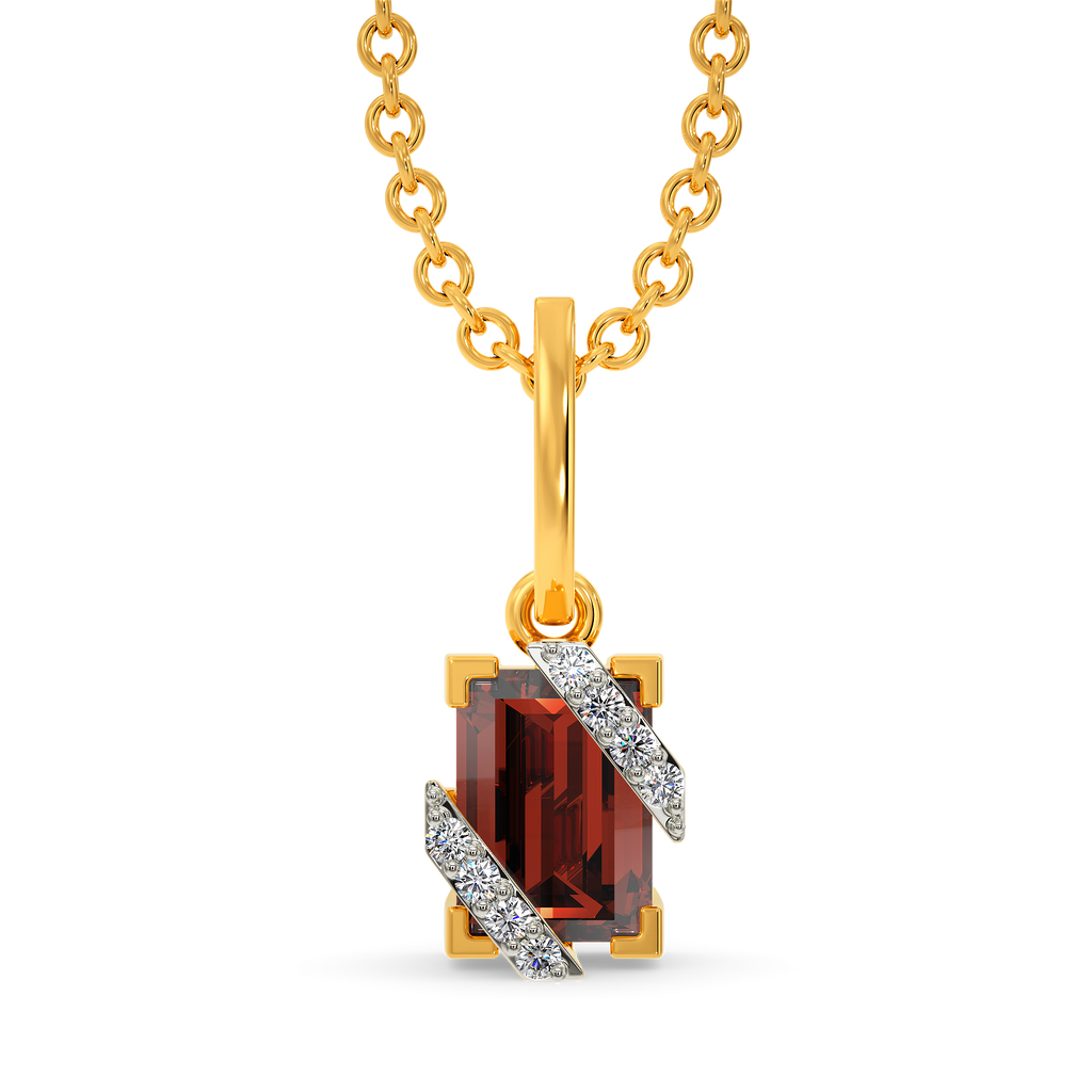 Red Twist Diamond Pendants