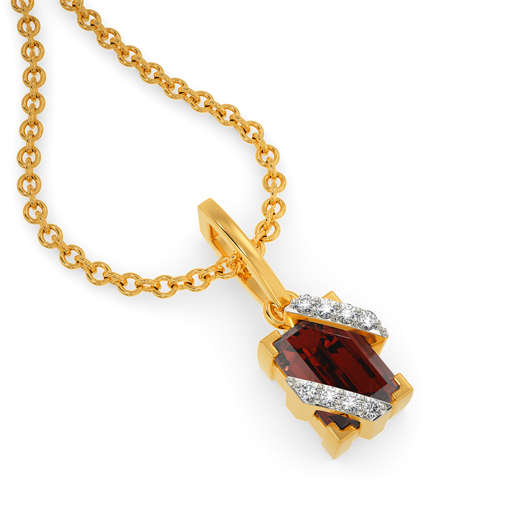 Red Twist Diamond Pendants