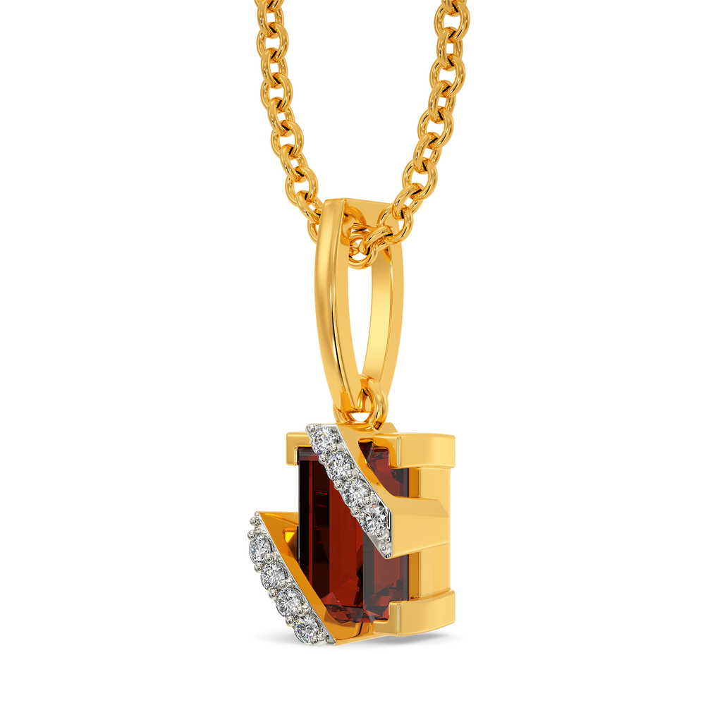 Red Twist Diamond Pendants