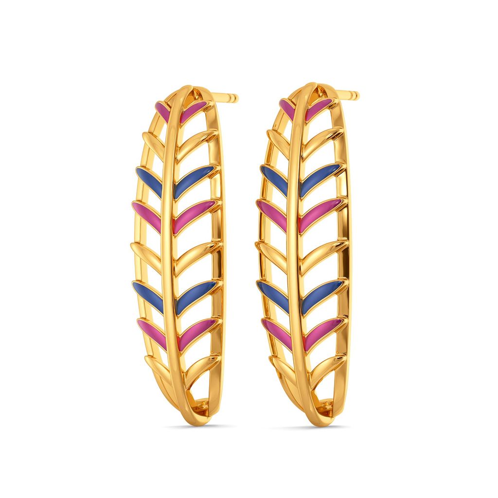 Pop Quills Gold Earrings