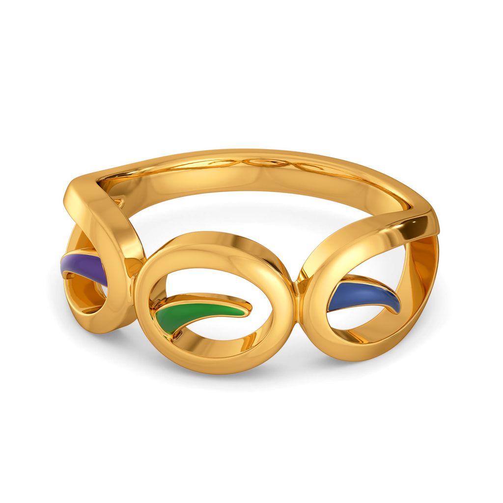 Plume Pop Gold Rings image