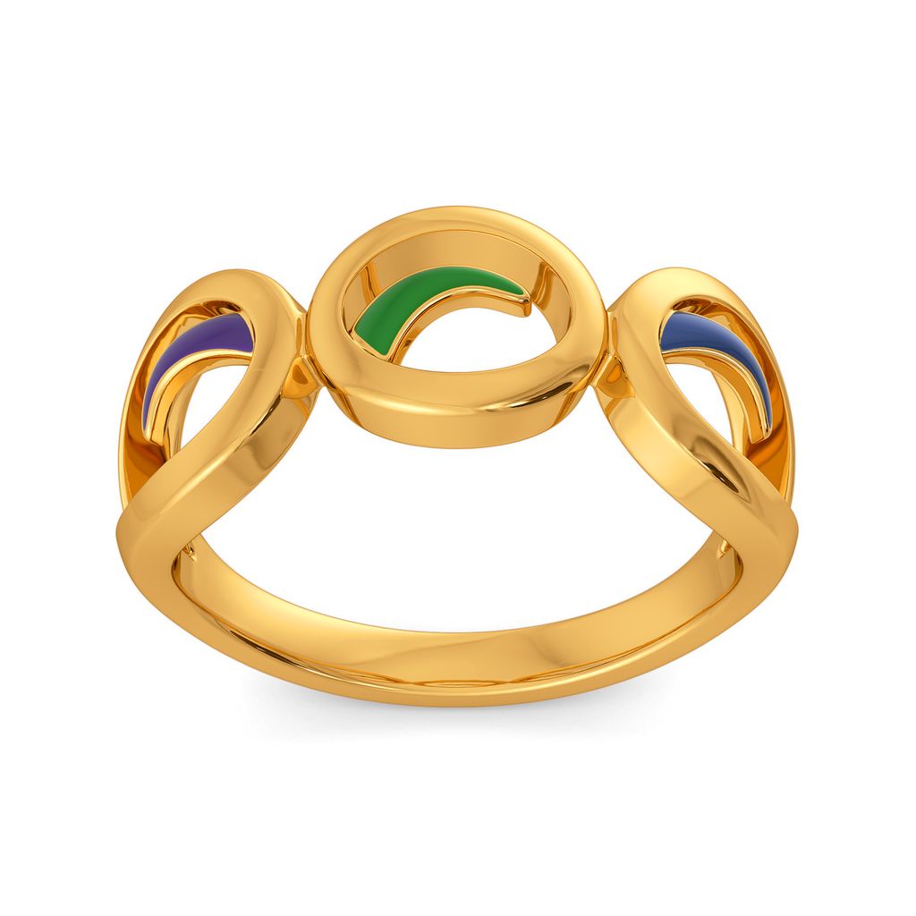 Plume Pop Gold Rings alternate view 3