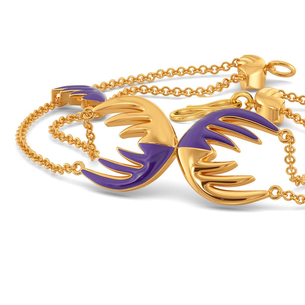Winged Violet Gold Bracelets