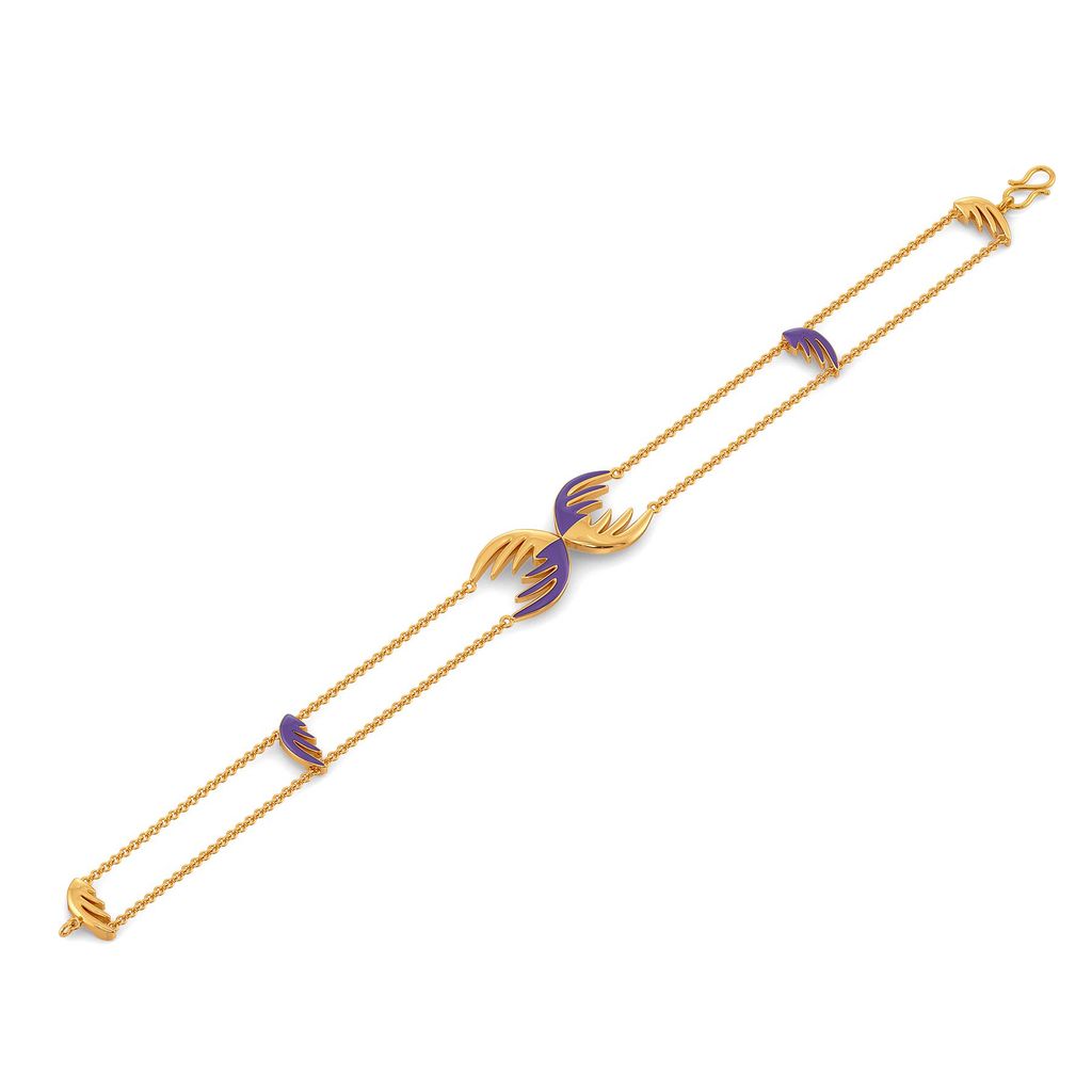 Winged Violet Gold Bracelets