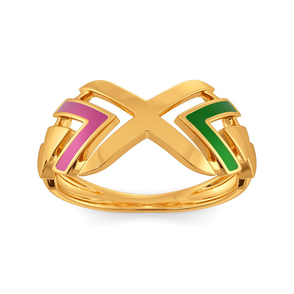 Feather Fashion Gold Rings alternate view 3