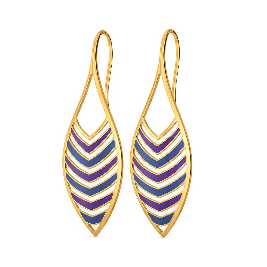 Fluff A Feather Gold Earrings