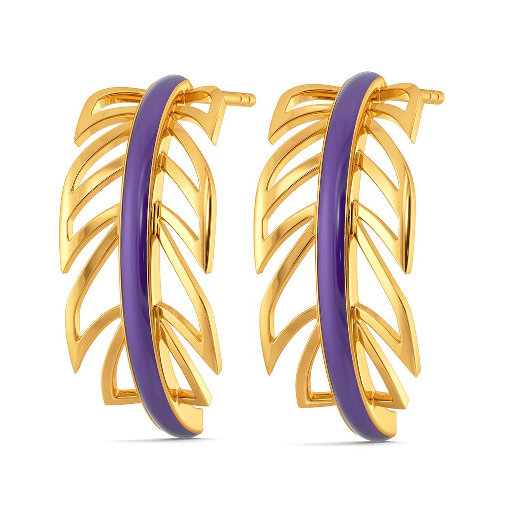 Violet Vibes Gold Earrings