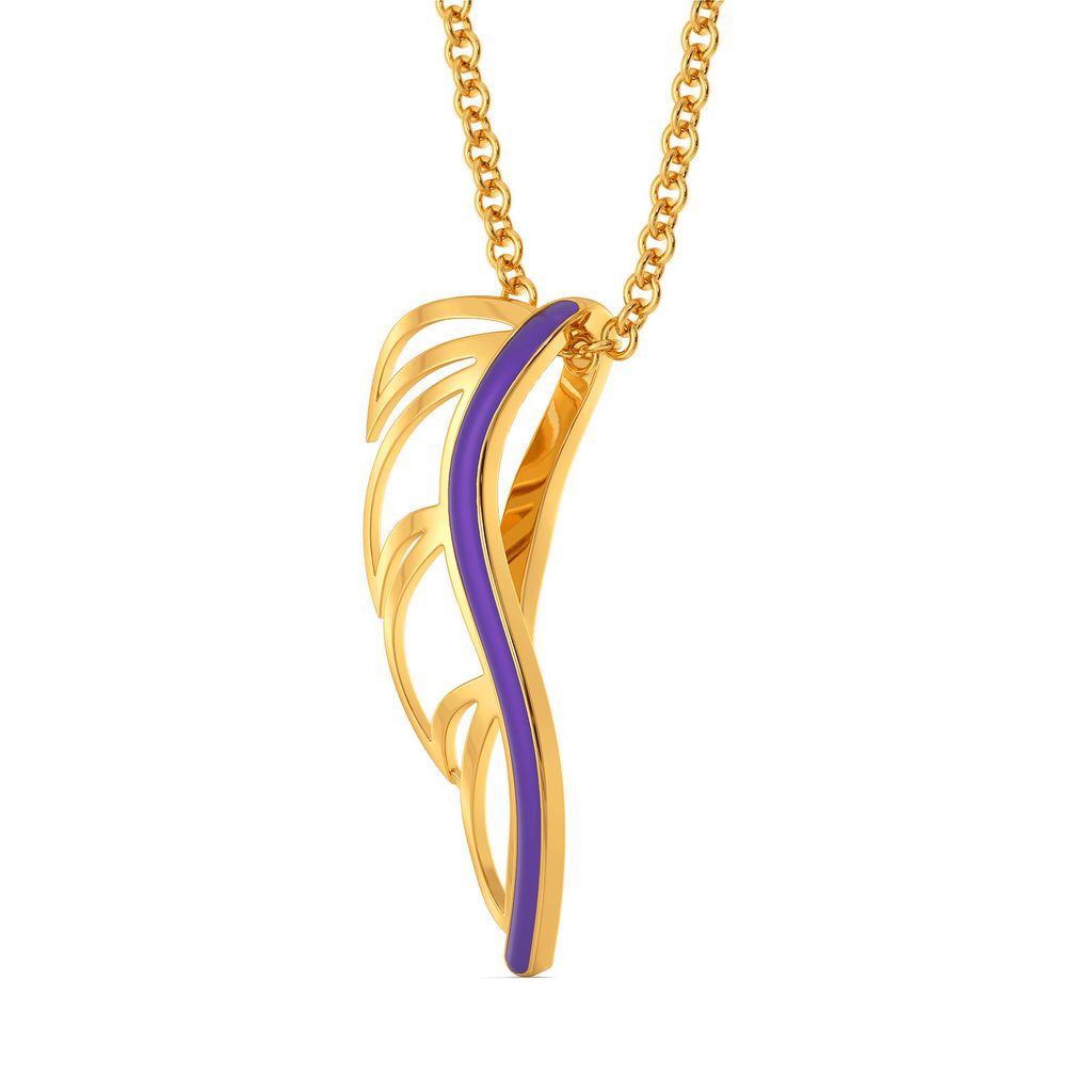 Violet Vibes Gold Pendants